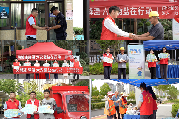 六安公司党总支开展“清凉驿站” 送清凉自愿活动